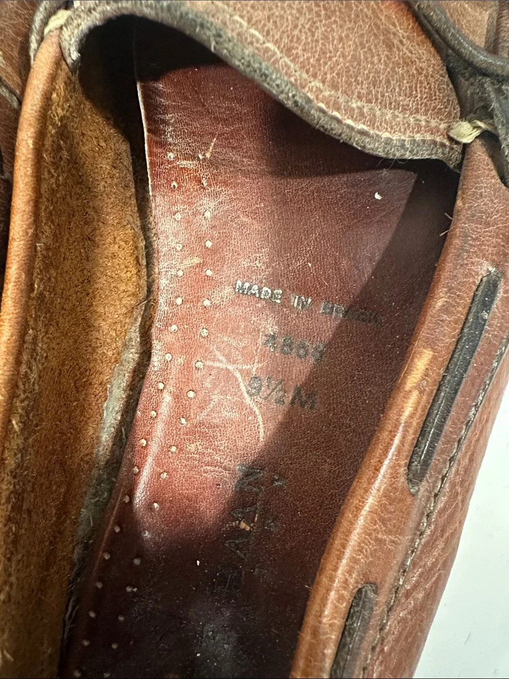 Cole Haan Men's Brown Leather Moccasin Driving Loafers